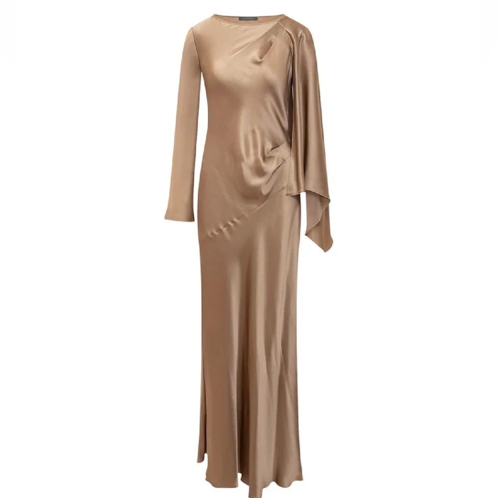 Alberta Ferreti 
Kimono sleeved satin dress
Size IT46